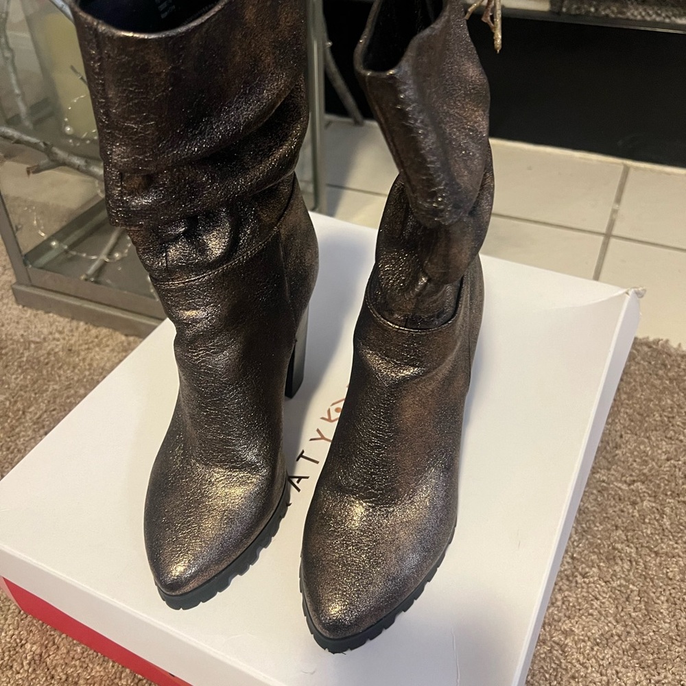 Elegant Metallic Boots